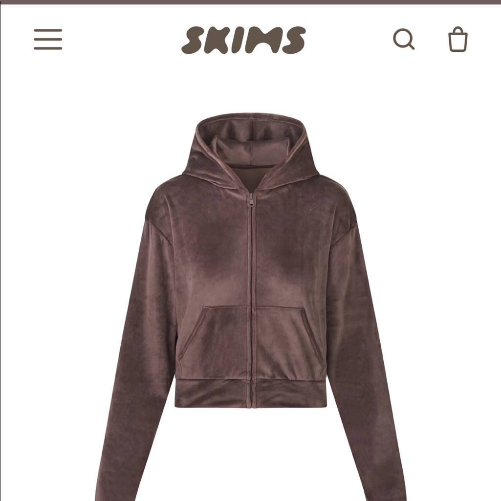 Skims Velour Hoodie And Jogger Xl Amethyst